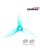 Gemfan 3520 Hurricane 3,5" 3-Blatt Propeller, 1.5mm T-Mount Clear Blue