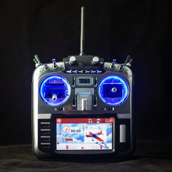 RadioMaster TX16S LED Gimbal Beleuchtung blau
