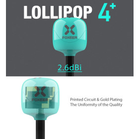 FOXEER Lollipop 4 Plus 5.8G LDS Antennen Set, RHCP, Teal, 2 Stück